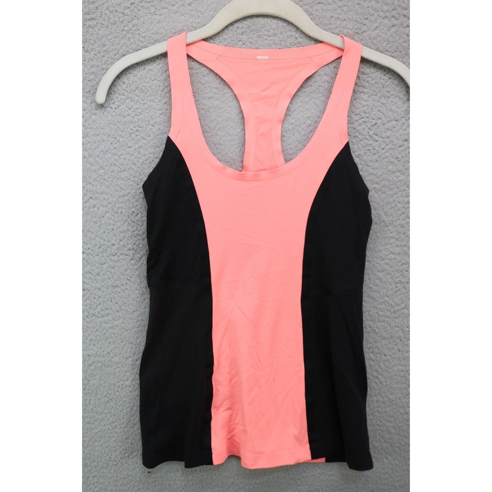 LuLuLemon Orange & Black Racerback Tank-Size XXS-Workout-Athleisure